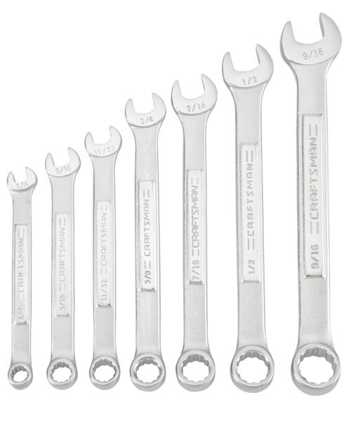 S A E 12 p t 7 piece wrench set.