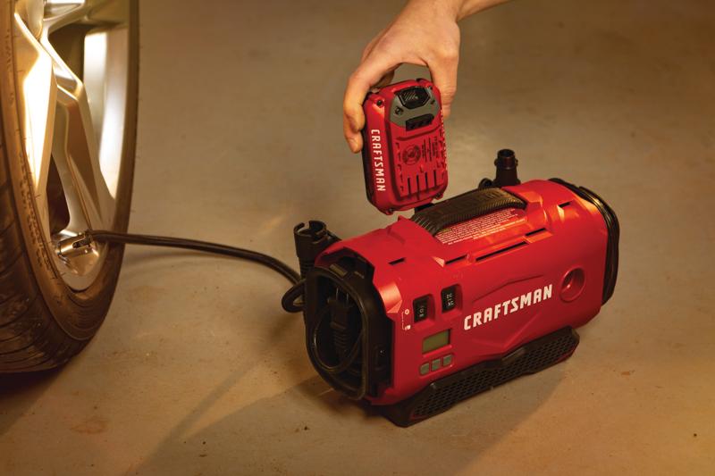 Automatic shut off feature of cordless inflator tool only.