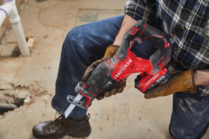View of CRAFTSMAN Reciprocating Saw  being used by consumer